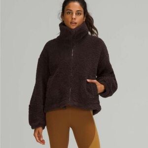 Lululemon Cinchable Fleece Zip-Up, French Press, Size 6